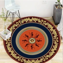 4 размера скандинавские модные геометрические узоры круглый ковер домашний декоративный нескользящий гостиной украшения для спальни коврик ковер QX