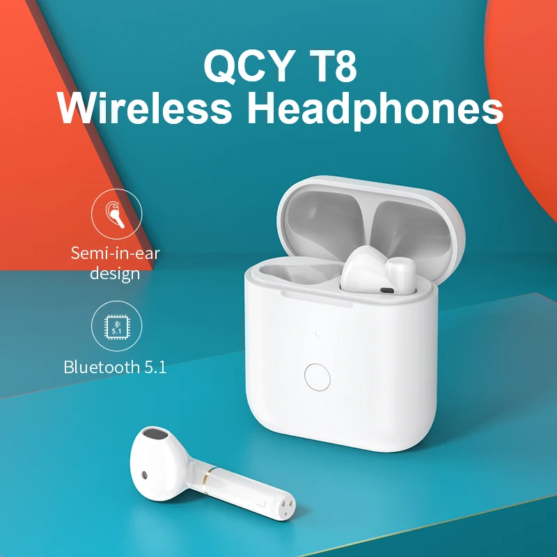 Беспроводная bluetooth гарнитура YouPin QCY T8 бинауральная полупроводниковая Спортивная