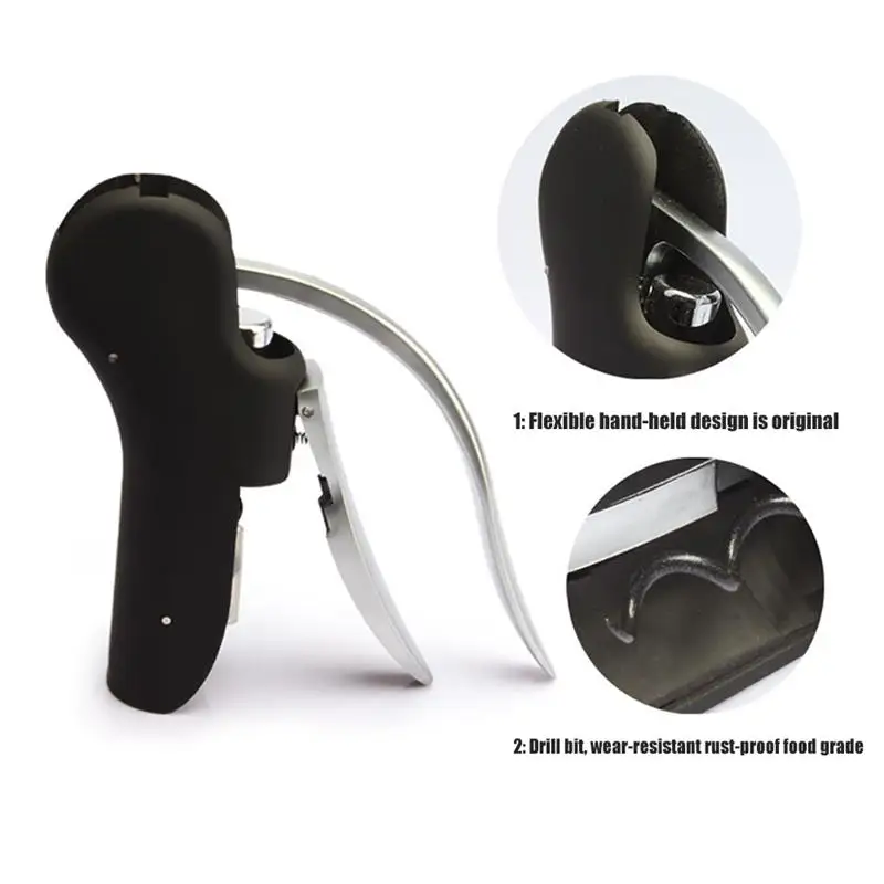 Professional Zinc Alloy Power Wine Opener Screwpull Corkscrew Bonus foil cutter Premium Rabbit Lever Corkscrew for Wine