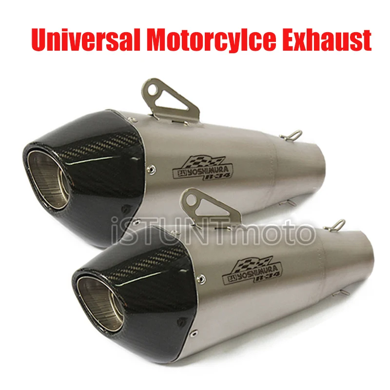 

Yoshimura Exhaust Universal Motorcycle Escape Modified Scooter Muffler Pipe wiht DB Killer For FZS150 GSX250 NINJA400 R25 R3 R6