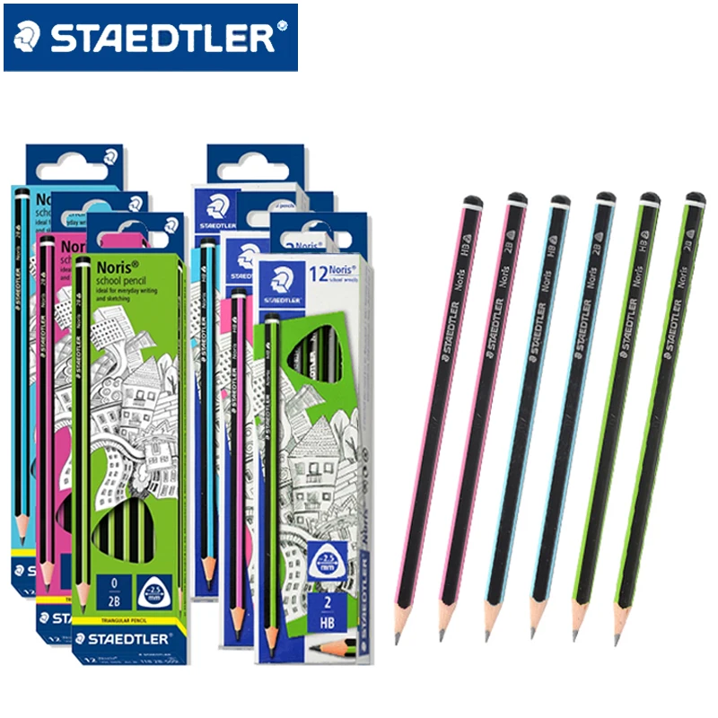 12pcs Germany Staedtler 118 Norris Triangle Pencil Hb 2b Anti Broken Core Easy Compression Safety Student Writing Pencil Standard Pencils Aliexpress