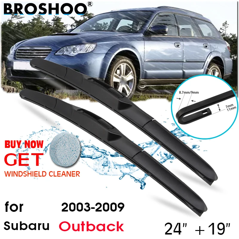 

Car Wiper Blade Front Window Windscreen Windshield Wipers Blades J hook Auto Accessories For Subaru Outback 24"+19" 2003-2009