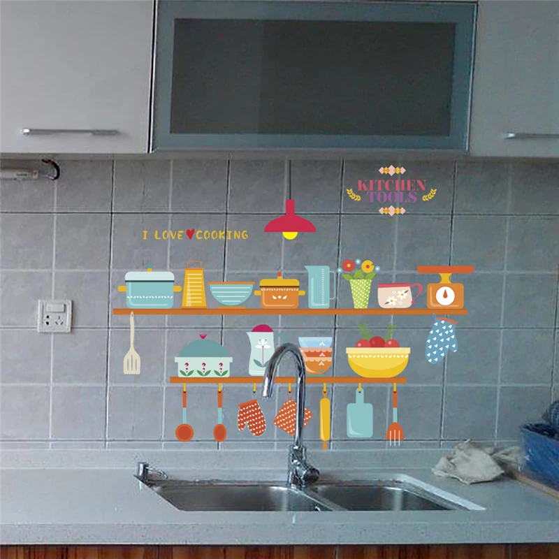 funny kitchen tools 30*90cm wall decals shop window home decor cartoon wall stickers decorations pvc poster diy mural art funny kitchen tools 30*90cm wall decals shop window home decor cartoon wall stickers decorations pvc poster diy mural art