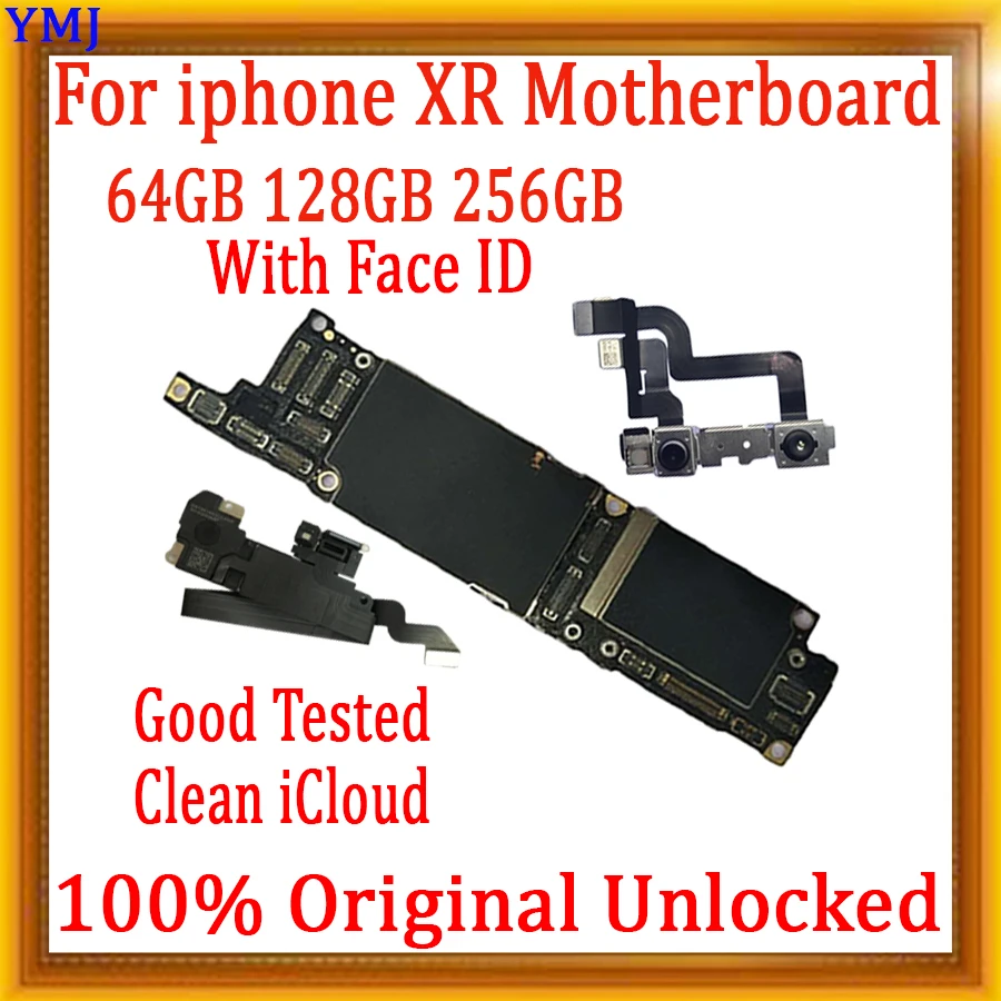 US $155.95 WithWithout Face ID Logic Board Unlocked Replaced Board Tested 64GB128GB256GB mainBoard IOS Update For Iphone XR MotherBoard