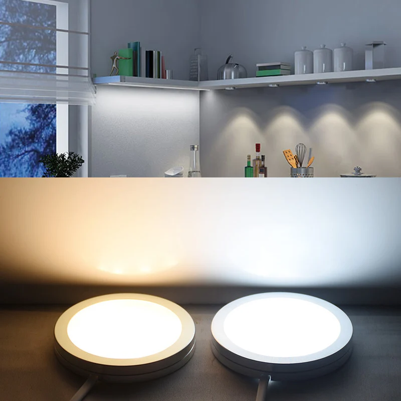 

Ultra Bright Led Under Cabinet Light 12V 2W 1/3/6/8/10pcs Wardrobe Showcase Decoration white indoor thin Bar Lamps with Switch