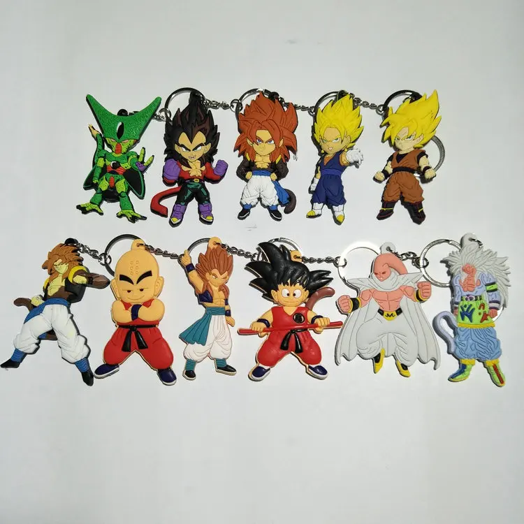 1 шт. 6 ro 8 см мультфильм Dragon Ball аниме-брелок для ключей ПВХ Рисунок брелок крутые игрушки брелок для ключей Рождественский подарок новинка