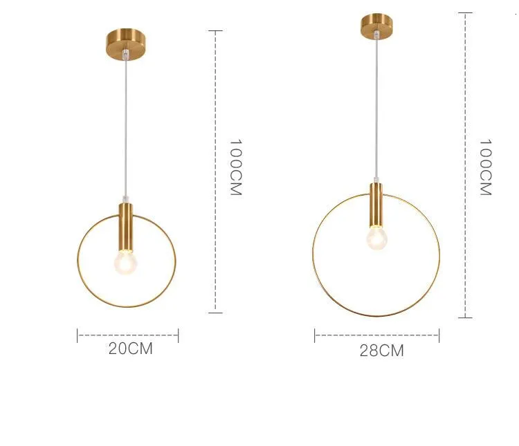 Светодиодная Круглая Люстра для кухни, столовой, бара, магазина, кольцевая люстра, золотой Скандинавский дизайн, подвесной светильник для дома и дома