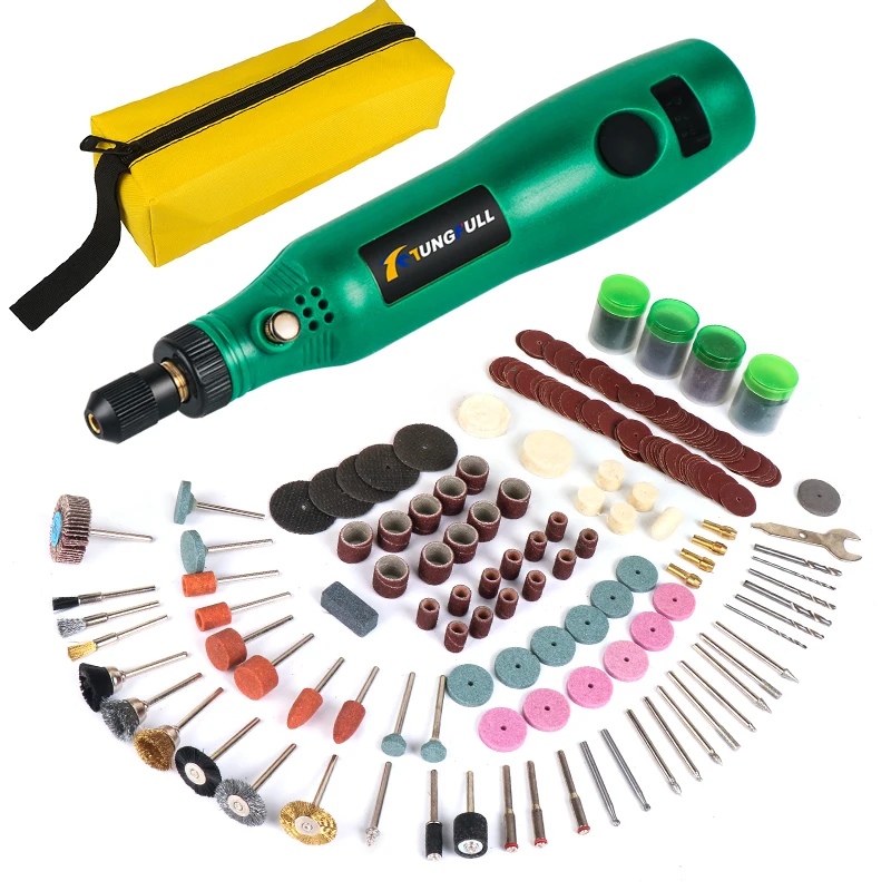 TUNGFULL Electric Tools Dremel Mini Drill Woodworing Engraving Pen Mini Electric Hand Drill Grinding Engraving Cordless Drill