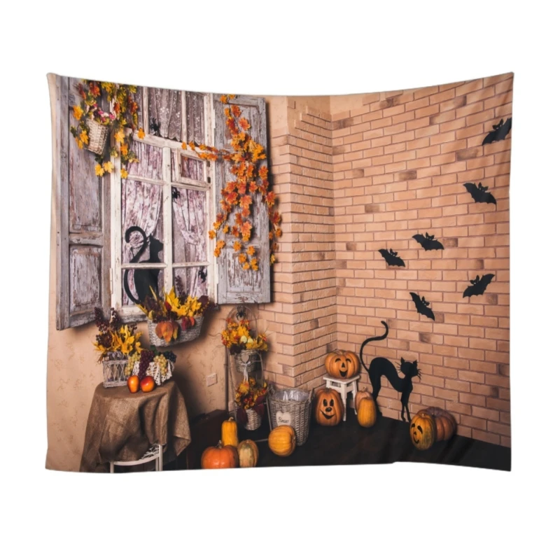 Halloween Themed Wall Hanging Tapestry Home Decorations Blanket Bedspread Beach Towels Picnic Mat