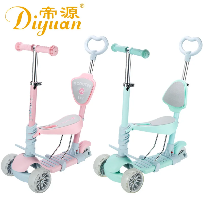 

Di yuan Baby Stroller 3-6-14-Year-Old Three-in-One-Seat Adjustable Stack Scooter Baby Scooter