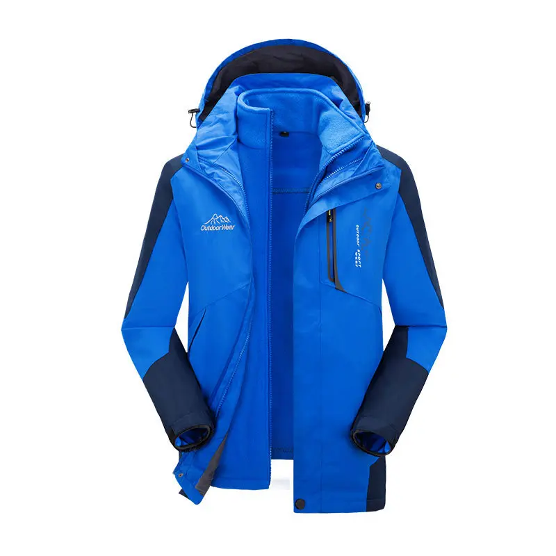 

Outdoor Mountaineering Women's Waterproof Wind-Resistant Winter Riding Clothes Thick Ski COUPLE'S Three-in-One Raincoat