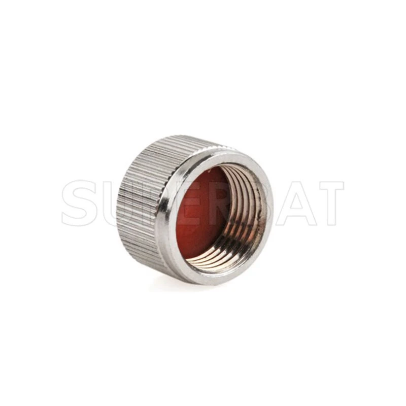 Black Steel RF Coaxial Dust Caps for TNC Female Connectors