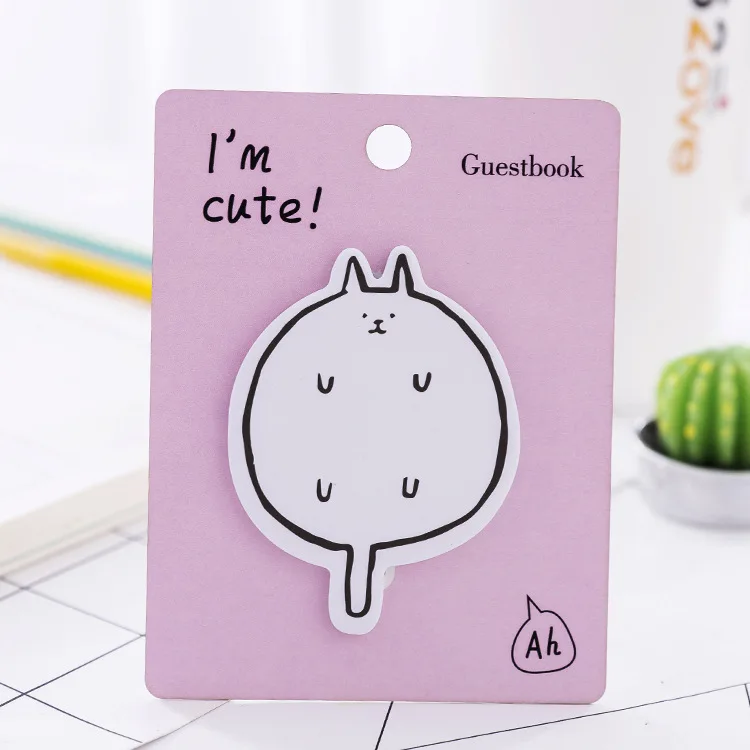 30 листов/блокнот животные милые Липкие заметки Post memo pad школьные принадлежности планировщик наклейки бумажные закладки канцелярские принадлежности - Цвет: C