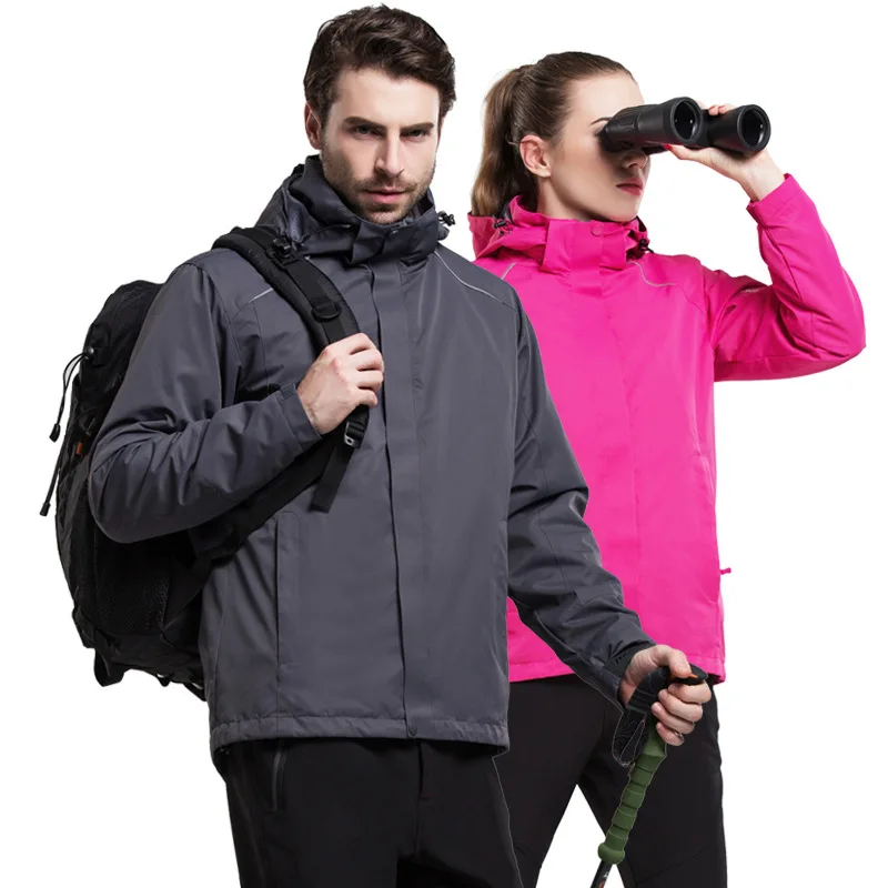 

Cool Natural Outdoor Sports Three-in-One-Piece MEN'S Assault Jacket Windproof Waterproof Warm Soft Cover-Ski Suit Female