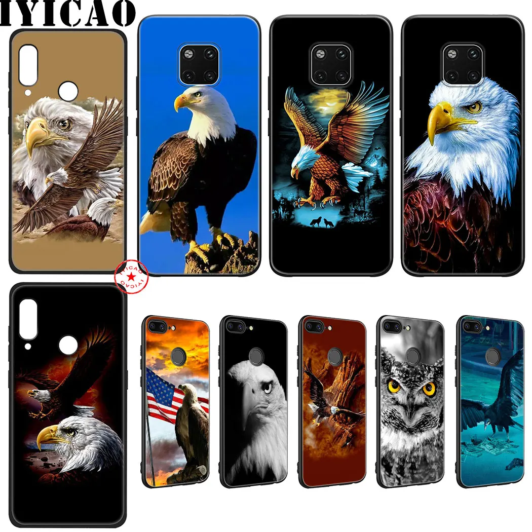 Animal Eagle Silicone Soft Case for Huawei Nova Smart 5 5T 5i 4E 4 3i 3 2i 2 Lite Mate 30 20 10 Pro |