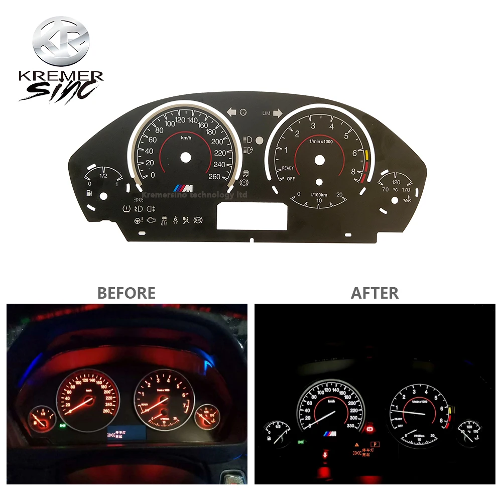 260km/h Dashboard Cover Sticker Instrument Panel Trim BMW F30 F31 F34 F35 F32 F33 F36 Retrofit car interior trim