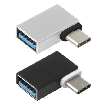 

90 Degree Type C To USB 3.0 Female Data OTG Converter For Macbook Android Phone