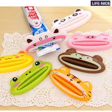 Креативный мультфильм ванная комната милые животные трубка простая соковыжималка сжимаемая паста дозатор валикодержатель 2 шт./лот случайный цвет