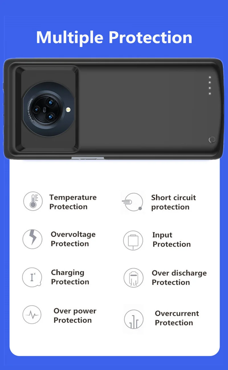 Зарядное устройство NTSPACE для VIVO MIX 3, чехол для внешнего аккумулятора 6500 мАч, чехол для резервного аккумулятора, чехол для портативного зарядного аккумулятора
