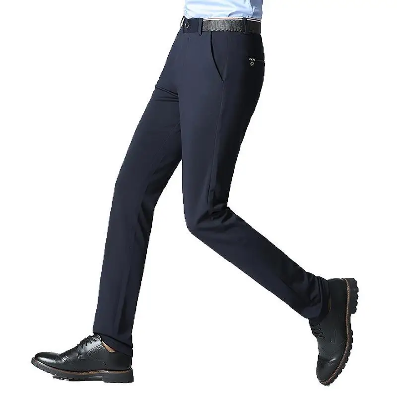 Стиль мужские повседневные брюки корейский стиль прямые брюки модные городские деловые мужские брюки