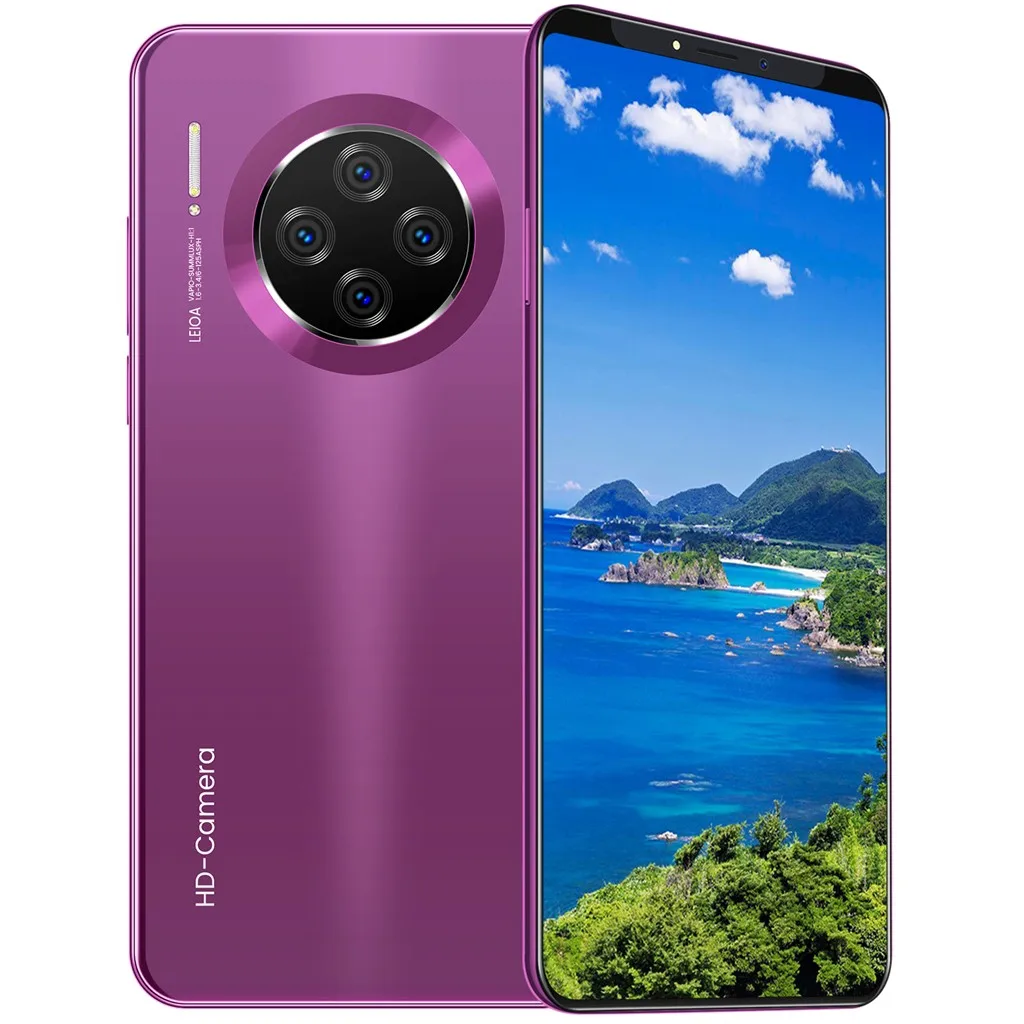 Смартфон,, новинка, 10 ядер, 6,1 дюймов, смартфон на Android 9,1, 8 ПЗУ, 4G, вызов, HD камера, мобильный телефон, лучший подарок, лучший подарок - Цвет: Фиолетовый