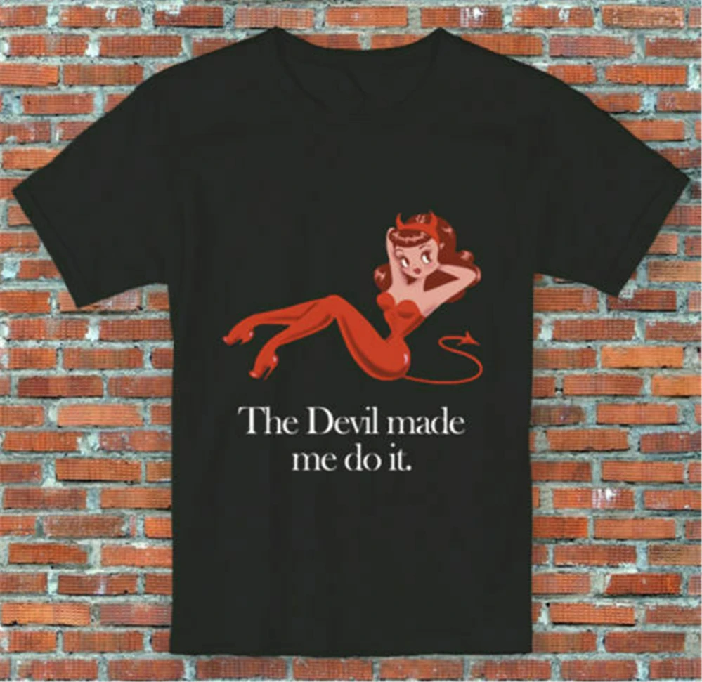 Винтажная футболка с надписью Abadon The Devil Made Me Do It Supernatural Inspired высококачественная