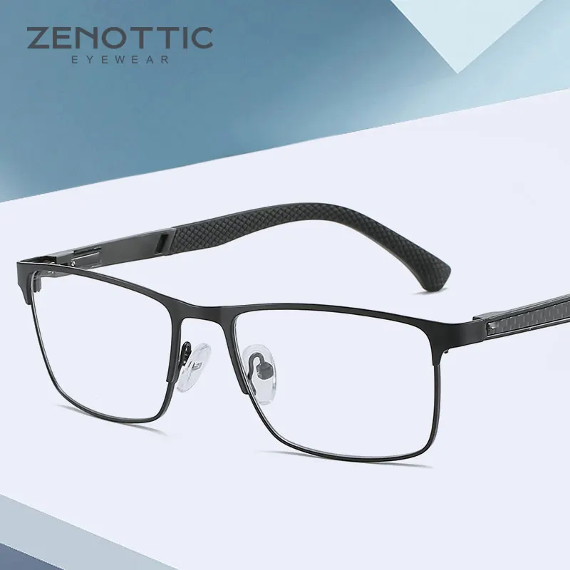 ZENOTTIC Carbon Fiber Optical Glasses Frame Men Ultralight Square