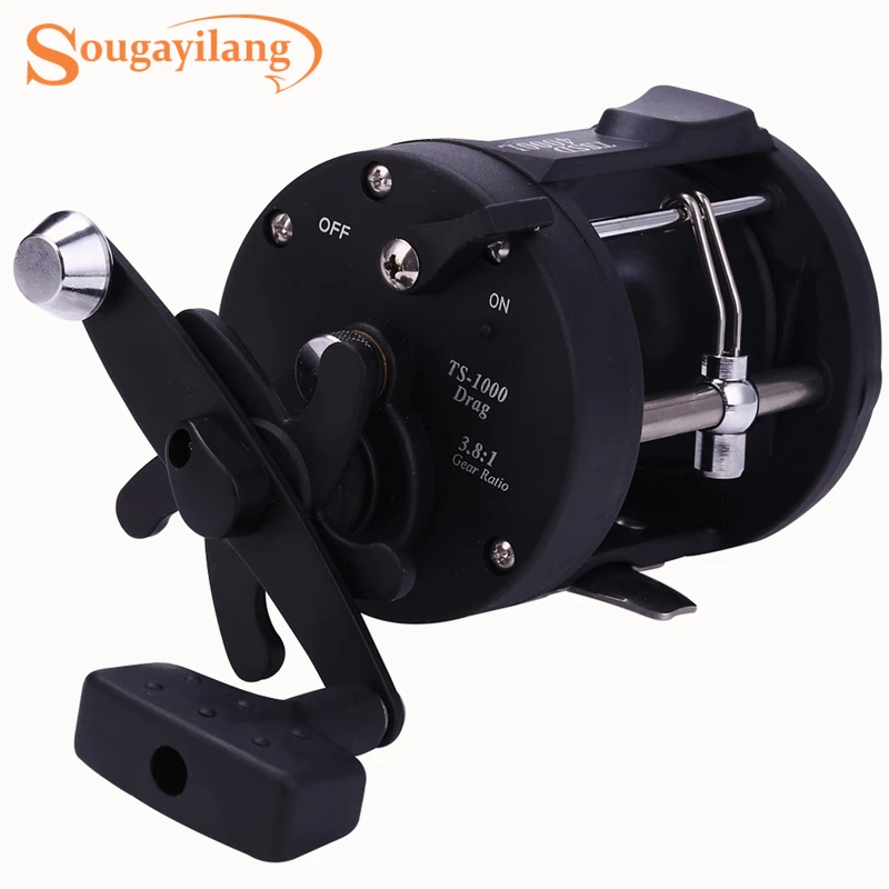 Sougayilang Saltwater Fishing Reels TSSD 3000L-4000L Trolling Drum Reel Right Hand Black Sea Fish | Спорт и развлечения