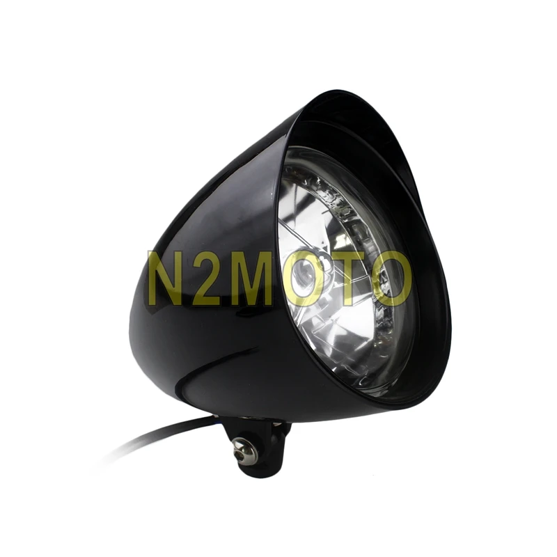 Пользовательские мотоцикла Фара H4 12V 60/55W заготовка пуля козырек фара для Harley Sportster Softail Bobber Chopper Cafe Racer