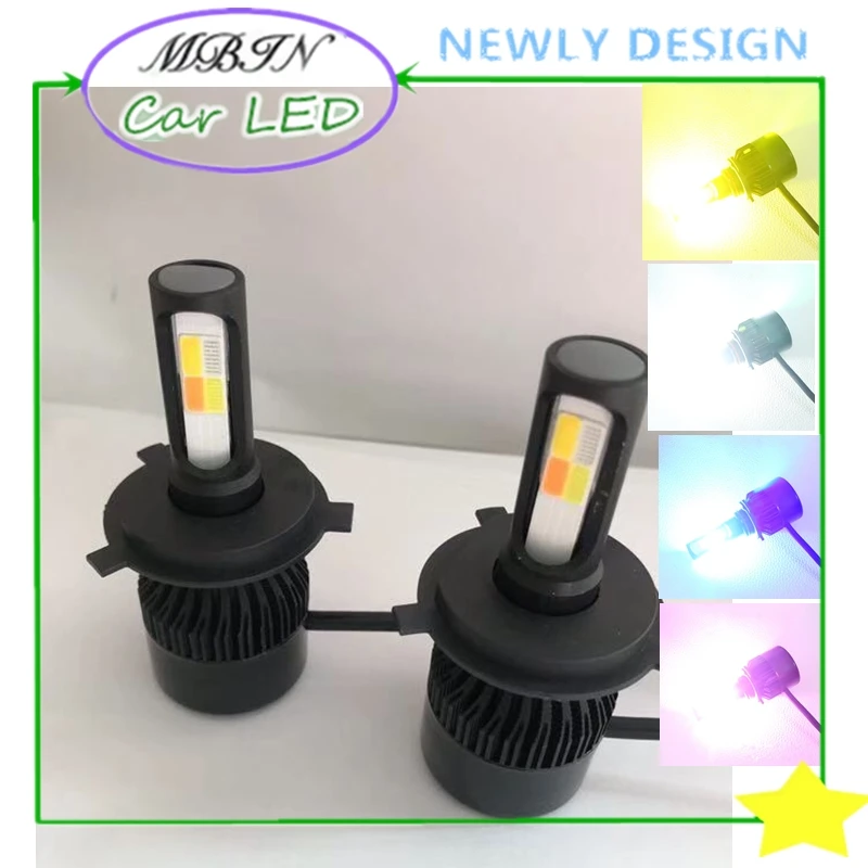 2X H1 6000K 36W HID LED Fog Lamp C6 Cob LED Headlight Light Kits 3800lm New