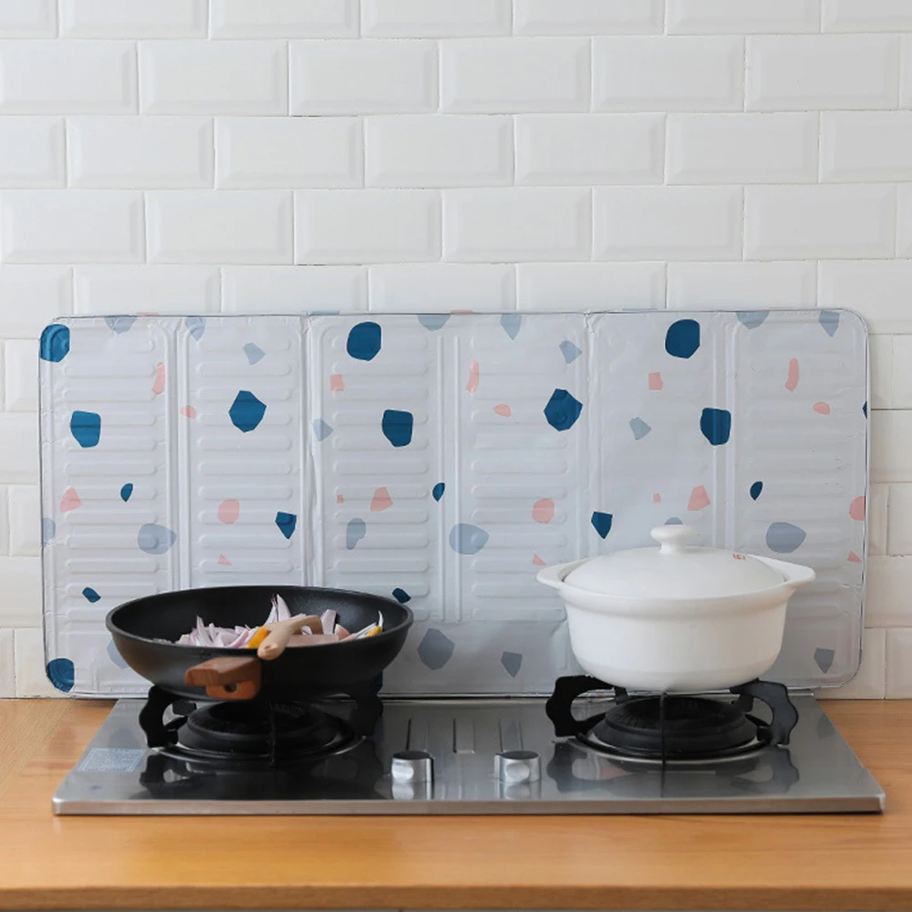 

Kitchen Cooking Grease Baffle Aluminium Foil Oil Proof Plate Protection Screen Cover Gas Stove Baffle Tools