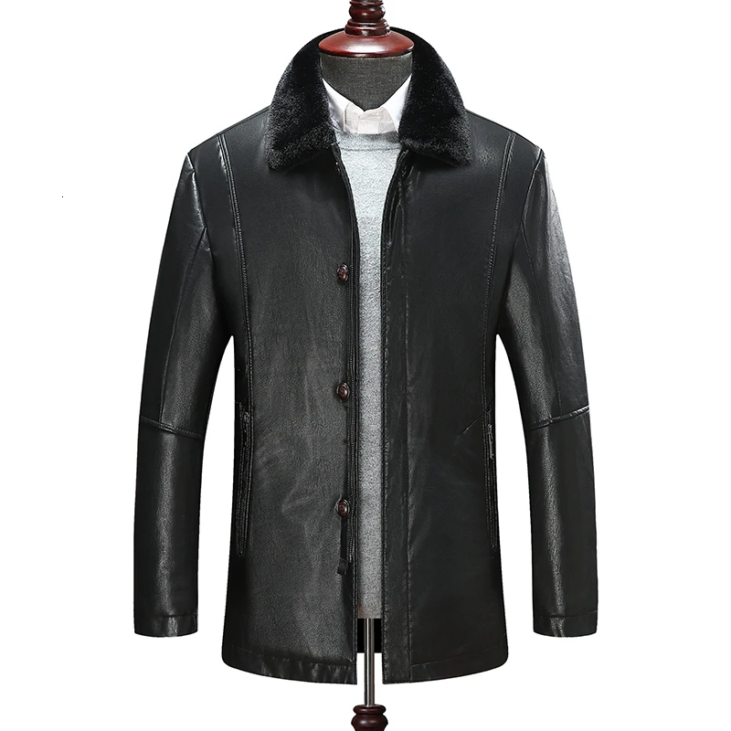 

big plus size 10XL sheepskin coat men genuine leather mens jacket High quality Raccoon fur collar locomotive leather jacket