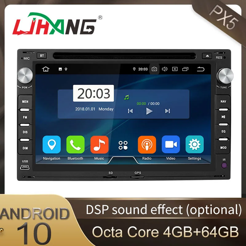 Автомобильный DVD-плеер LJHANG Android 10 для Volkswagen Passat B5 GOLF транспортер поло GPS