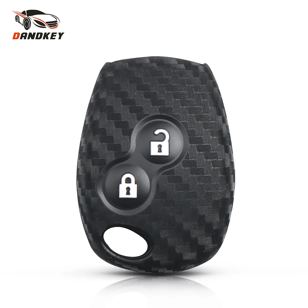 Dandkey для Nissan 2 кнопки цвет углеродное волокно подходит Renault Kangoo Scenic Megane Sandero Captur