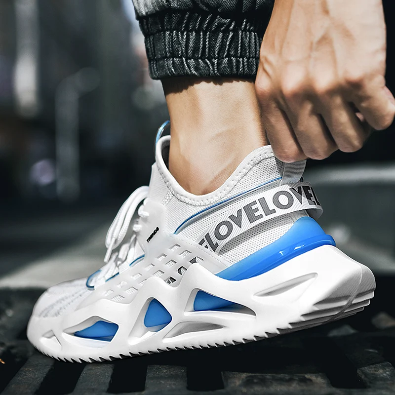 

Summer Trend Running Shoes for Men Breathable chunky Sneakers Antiskid Outdoor Walking Jogging Athletics Sports Shoes Zapatills