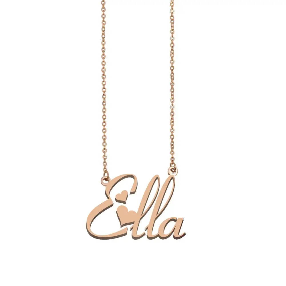 Ella Name Necklace Gold Personalized 