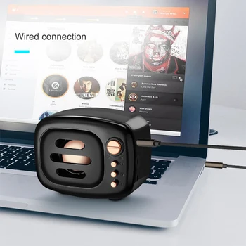 

Portable Wireless Bluetooth Retro Speaker Waterproof Subwoofer Bass Loudspeaker NC99