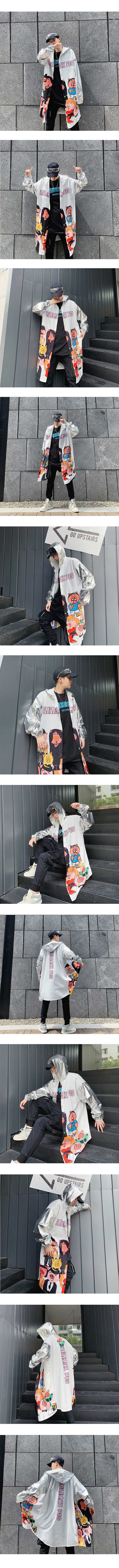 Лето Новая мода Harajuku пара свободные печатные тонкие ветровки спортивная куртка Солнцезащитная одежда