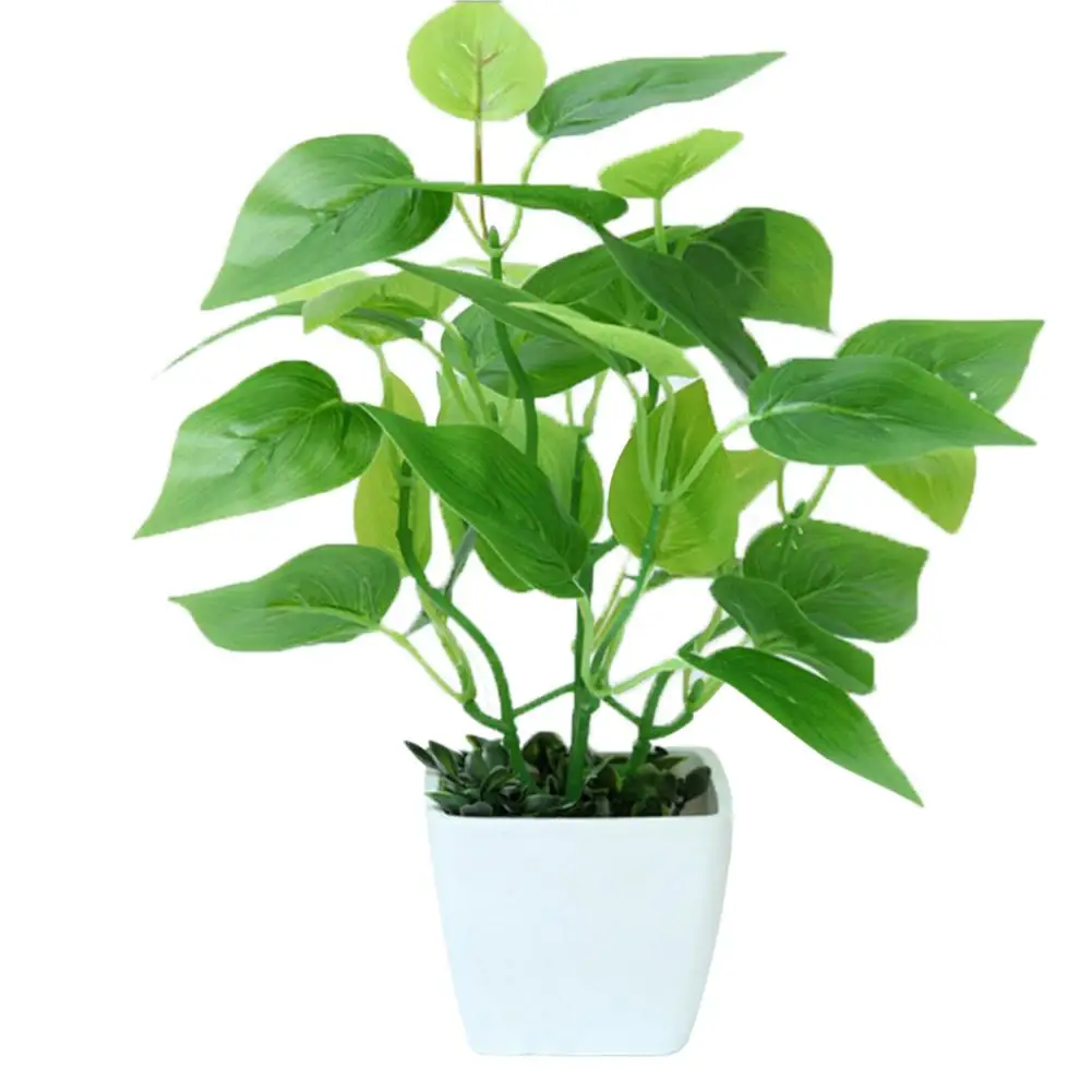 Горшок для растений бонсай искусственное растение горшечные растения комнатное растение легкое выращивание в горшках бонсай зеленый для дома садовые украшения принадлежности - Цвет: A