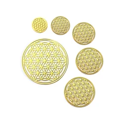 6PCS  9cm Geometric Sticker Energy Tower Flower Life Tree Orgonite Paste For DIY Epoxy Resin Craft Jewelry Making Tools