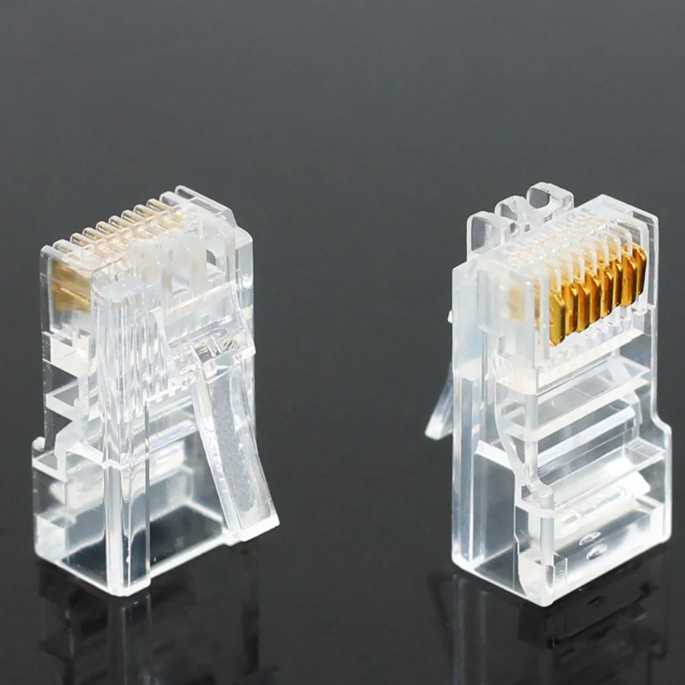 KERSEN-KPC1369 RJ45 Modular Plug Rj-45 Network Cable Connector Adapter for Cat5 Cat5e Cat6 Rj45 Ethernet Cable Plugs Heads (2)