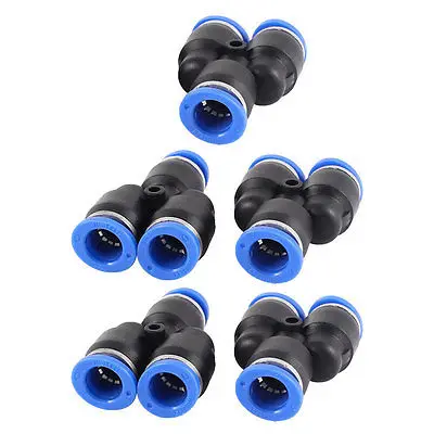 

5pcs Y Design Quick Push in Connector 12mm 3-way Pneumatic Tube Fittings Adapter