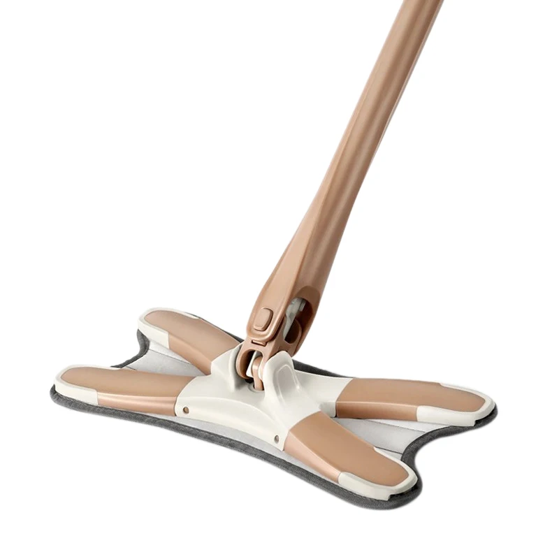 X-Type Minifiber Floor Mop Hand-Free Wash Flat Manual Extrusion Spin Household Cleaning Tool |