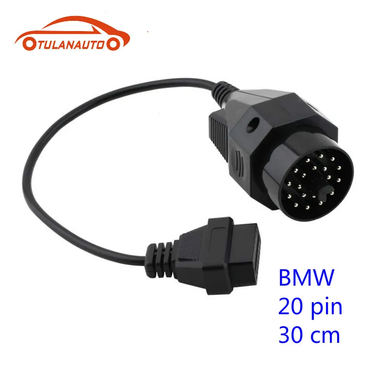 

TULANAUTO Car OBD Extension Cable OBD II Adapter OBD2 20PIN to 16 PIN Female Connector e36 e39 X5 Z3 for BMW