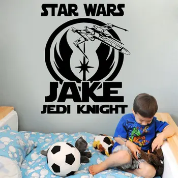 

Personalized Boys Name Star Wars JEDI KNIGHT Sign Wall Sticker Vinyl Home Decor Kids Room Nursery Bedroom Decals Mural 4061