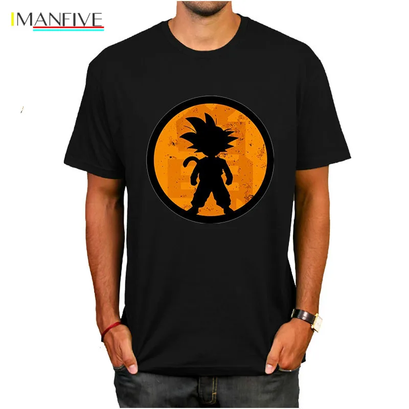 

Men T Shirt Dragon Ball Z T-Shirt Goku DBZ Anime Top Tees Insaiyan Cotton Clothing Casual Boy Graphic Basic Soft