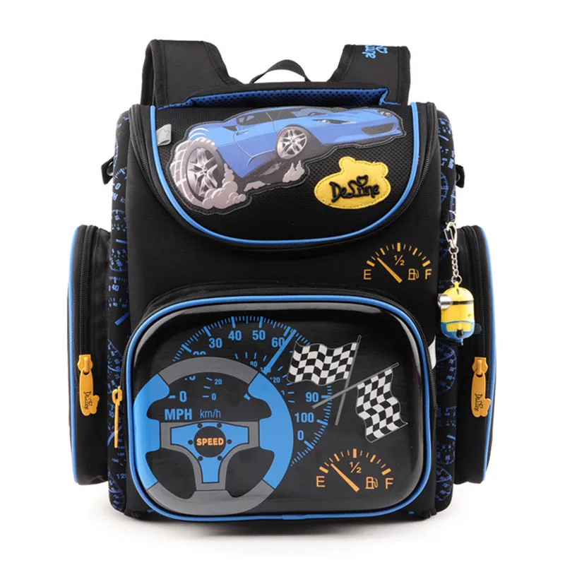 Delune, новинка, сумки для начальной школы, мультяшный ортопедический рюкзак для девочек, с рисунком медведя, кота, Детский рюкзак, Mochila Infantil escolar1-3 - Цвет: 3-110