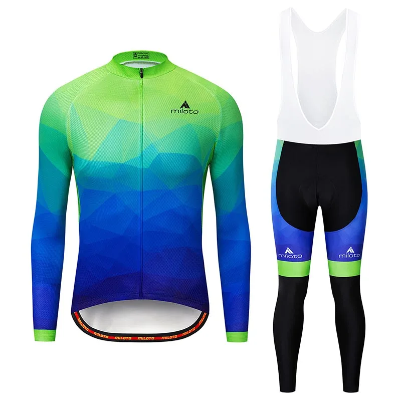 Зимний комплект из Джерси для велоспорта с длинным рукавом, Теплая мужская одежда из плотного флиса, куртки для велоспорта, быстросохнущее пальто, одежда для бега