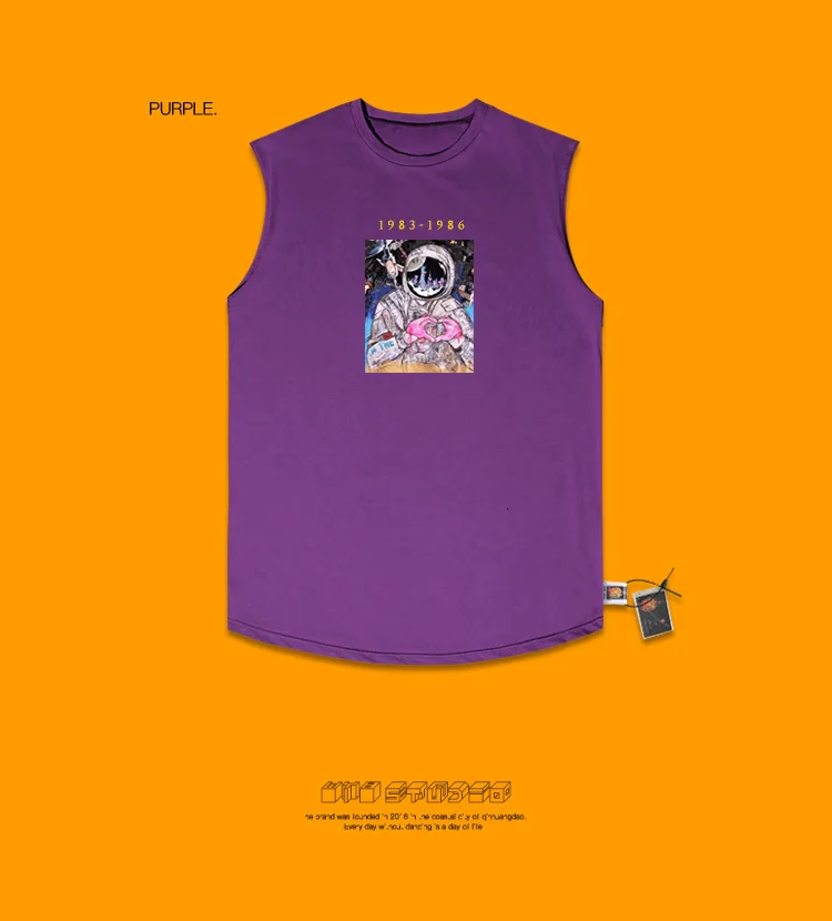 Camiseta одежда для фитнеса летняя спортивная одежда астронавт принт шеи майка Бодибилдинг