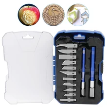 Резной нож для резьбы по дереву, набор ручных инструментов из алюминиевого сплава, прорезиненные отверстия для резьбы по дереву, резьбы по фруктам